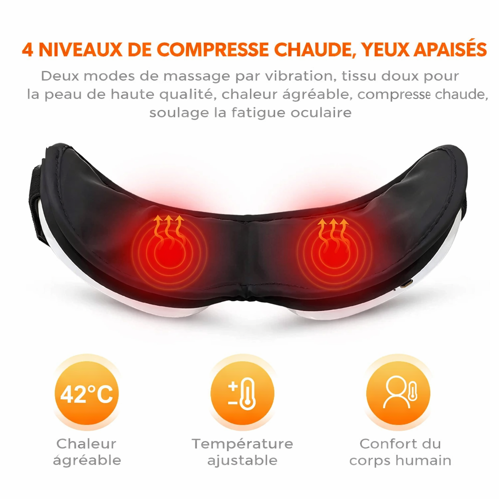 Masseur oculaire chauffant Calmeria ZenEyes avec chaleur infrarouge pour soulager la fatigue des yeux
